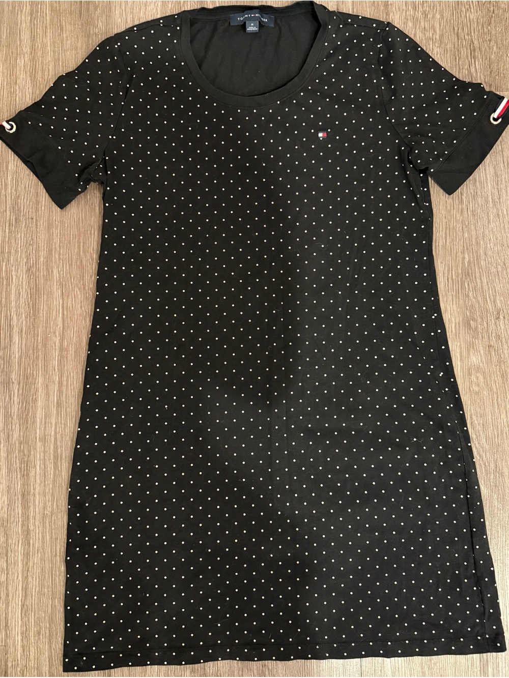 Tommy Hilfiger Black Dress with White Polka Dots